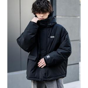 ブルゾン アウター STARTER BLACK LABEL スターターブラックレーベル タスランファイバー中綿ワンポイントロゴ刺繍フードジャケット メ