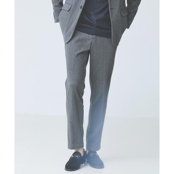 スラックス 「セットアップ対応」ヘリンボーン ジャガード ニットスラックス メンズ レディース