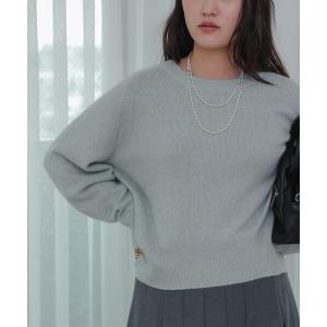 ニット セーター FOX混ラメニット レディース