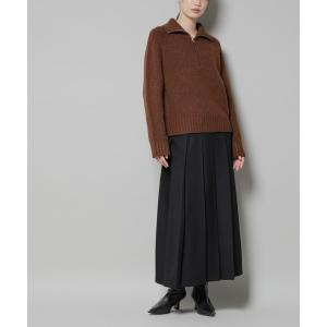 スカート ワイドプリーツロングスカート