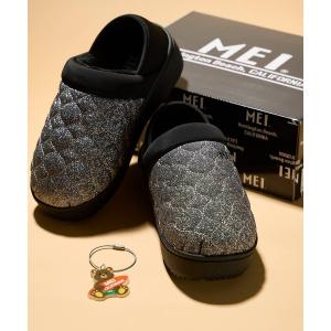 スニーカー 「 MEI / メイ 」レディース2WAY厚底グリッターモックシューズ アクリルチャーム付き レディース