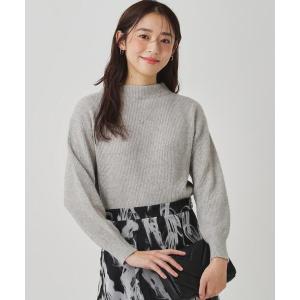 ニット セーター 「ヘアリー感／軽い」モックネックニット レディース