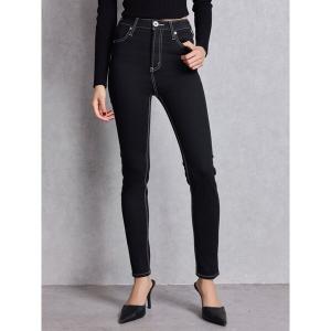 ジーンズ デニム デニムパンツ ハイウエストワンウォッシュスキニーパンツ レディース