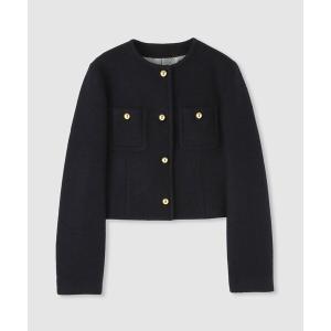 【最終お値下げ中】allureville ツイードノーカラージャケット allureville（アルアバイル）の「ツイードノーカラージャケット（ノー