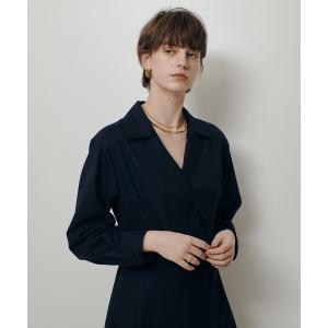 ワンピース ウールポリカシュクール風ワンピース