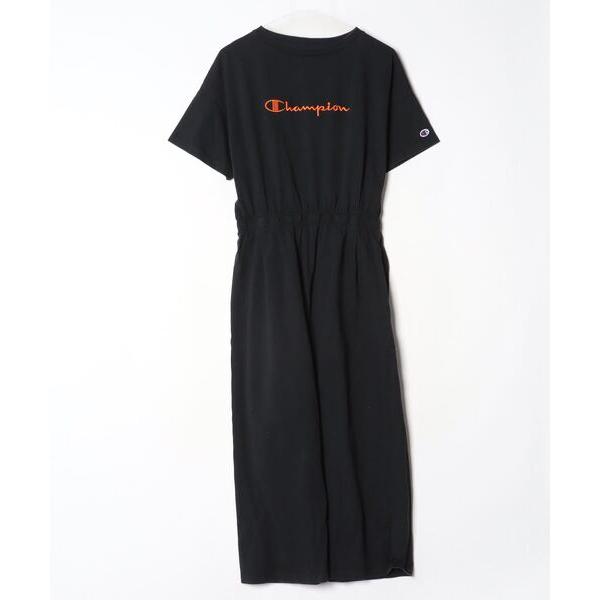 「Champion」 半袖ワンピース L ブラック レディース