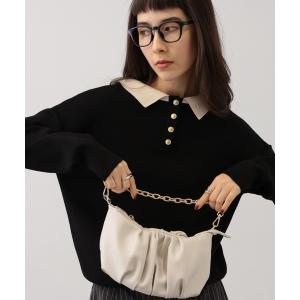 「saloon」 長袖ポロシャツ FREE ブラック レディース