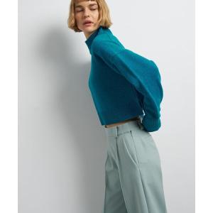 ニット セーター メランジクロップドハイネックニット レディース