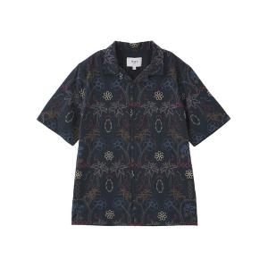 wax london ワックスロンドン コットンリネン オープンカラーシャツ