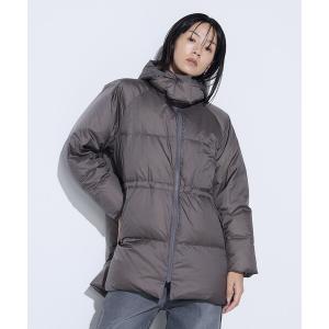フード付きダウンコート レディース