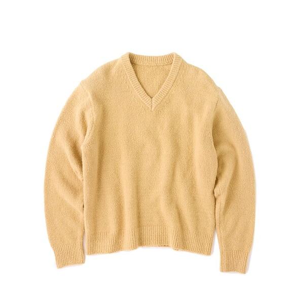 ニット セーター MU BRUSHED V NECK PUD PULLOVER KNIT レディース