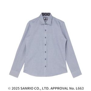 フォーマル ブラウス シャツ 「HELLO KITTY×TOKYO SHIRTS」形態安定ノンアイロン ワイド 長袖ビジネスワイシャツ レディース