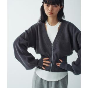 カーディガン zip form cardigan レディース