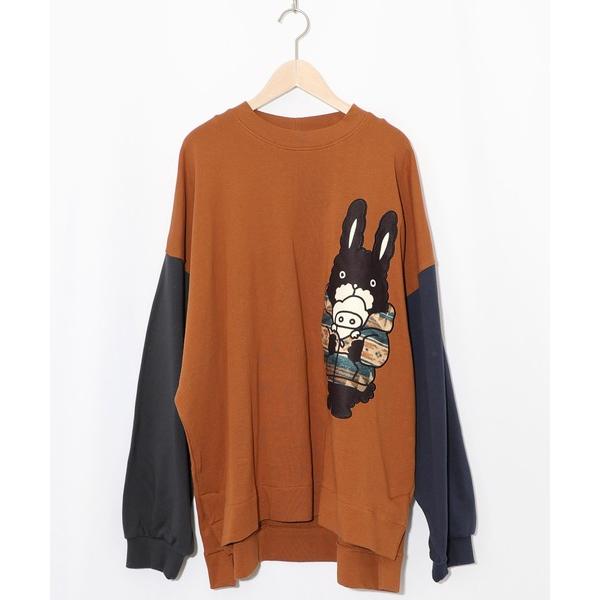 tシャツ 353120：冬支度もけラビル配色プルオーバー レディース メンズ