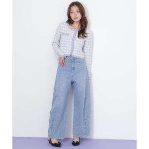 ジーンズ デニム デニムパンツ ビジュートッピングデニムパンツ レディース