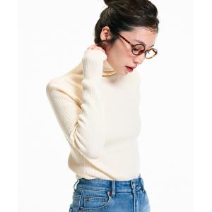ニット セーター アンゴラタッチタートルネックニットトップス レディース