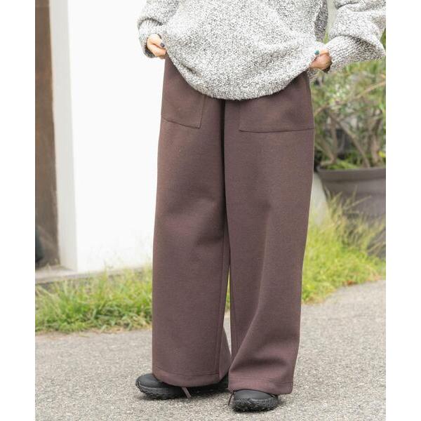 パンツ ウォームドジャージワイドパンツ レディース