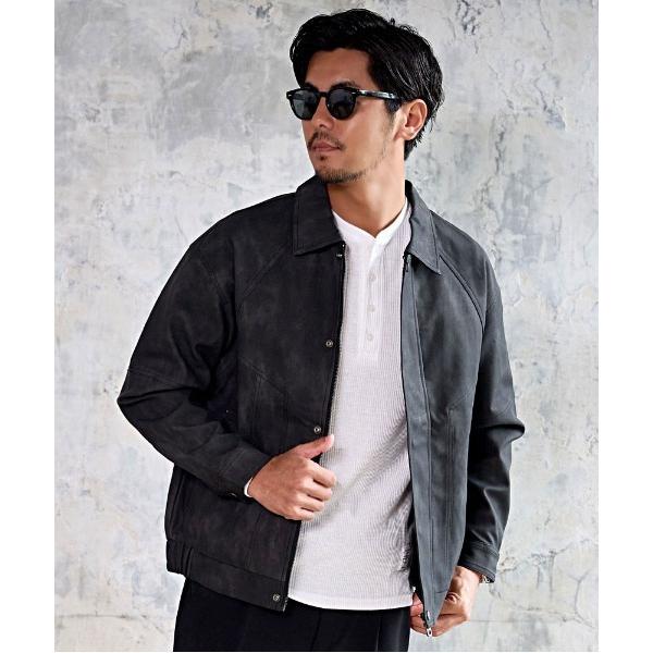ブルゾン アウター 「BENUSTA/ベヌスタ」レザーライクジャケット「CN」 メンズ レディース