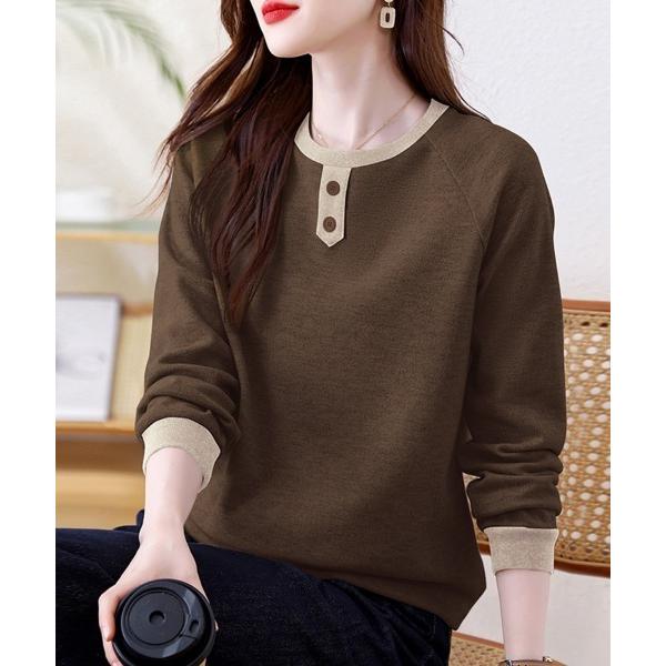 tシャツ バイカラーデザインプルオーバー レディース