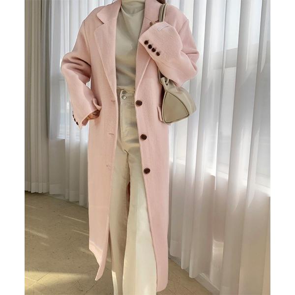 コート チェスターコート ウール調テーラード風コート レディース