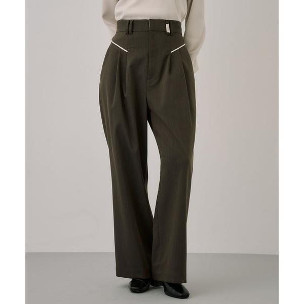 スラックス パンツ 「再入荷なし！」プレートループパンツ｜ウォッシャブル/防シワ/ストレッチ/オフィ...