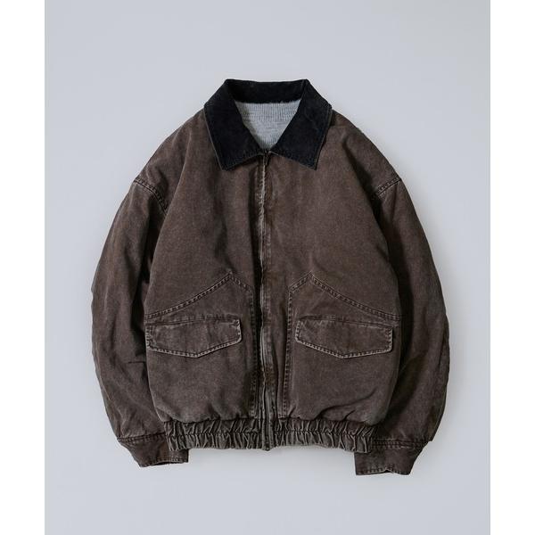 ブルゾン アウター Corduroy Collar Tucked Duck Jacket / コーデ...