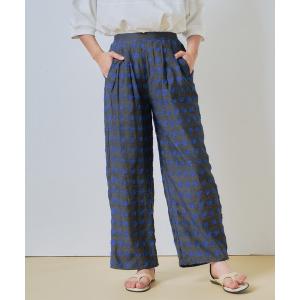 パンツ 「WHYTO. / ホワイト」ジャカードワイドパンツ レディース