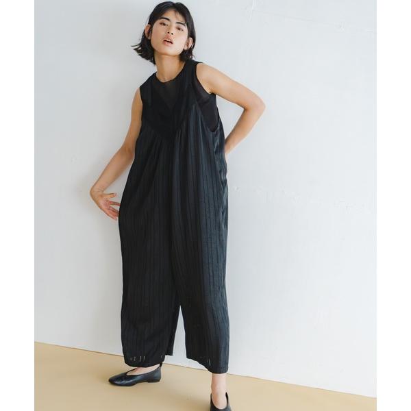 パンツ 「WHYTO. / ホワイト」レースステインオーバーオール レディース