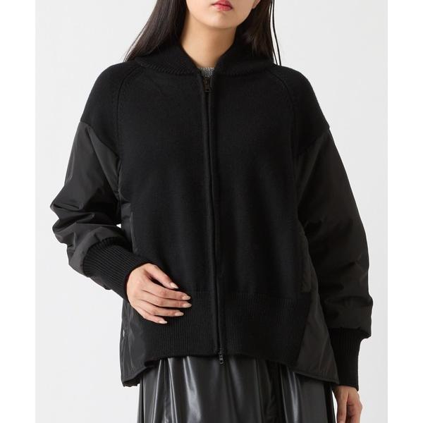 ブルゾン アウター 中綿タフタコンビニットブルゾン レディース