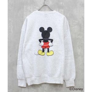 トレーナー スウェット 「Disney/ディズニー」MICKEY ミッキーマウス 裏起毛 オーバーサイズ トレーナー メンズ レディース