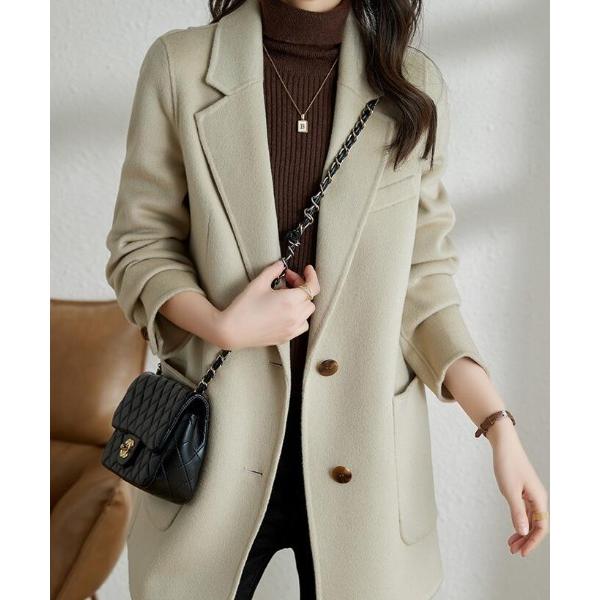 コート チェスターコート バックリボンアクセントシンプルチェスターコート レディース