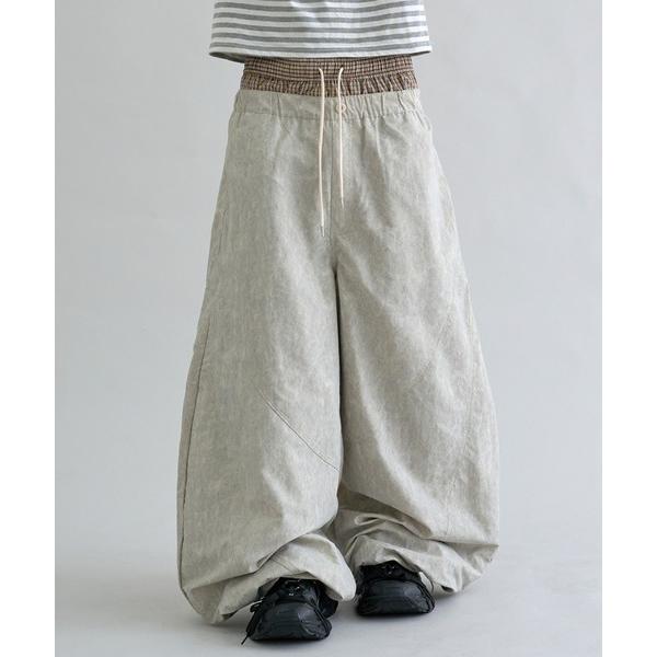 パンツ Layered  Nylon Curve  Pants / レイヤードナイロンカーブパンツ ...