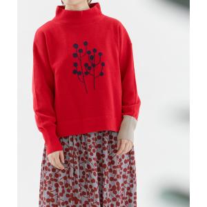 ニット セーター ユーカリモックネックスエット風ニット レディース