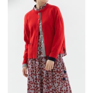 カーディガン ラムズウールクルーネックカーディガン レディース