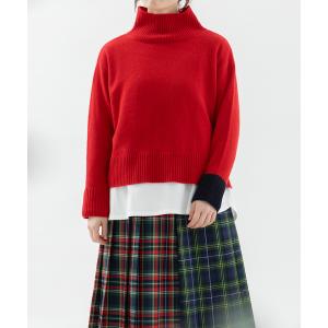 ニット セーター ラムズウールハイネックセーター レディース