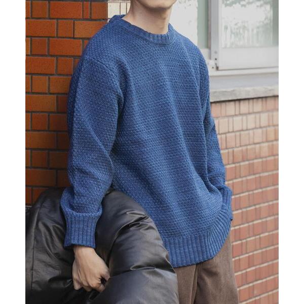 セーター ニット マシンウォッシャブル クルーネックカノコニット メンズ