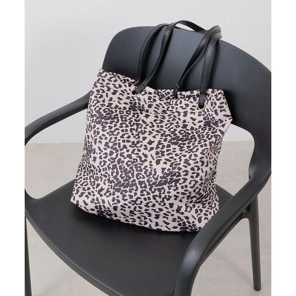トートバッグ ベロア レオパード トートバッグ レディース