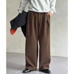 パンツ フェイクウールベルテッドスラックス メンズ