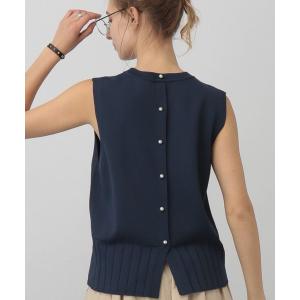「saloon」 ノースリーブニット FREE ネイビー レディース