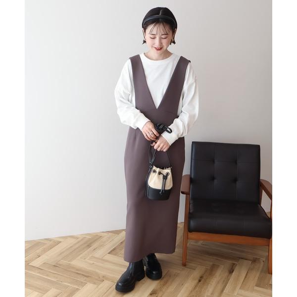 ワンピース 「WEB限定」イージーケアVネックワンピース