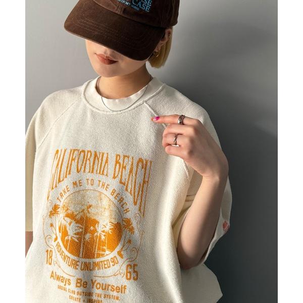 「Java」 半袖Tシャツ LARGE アイボリー レディース