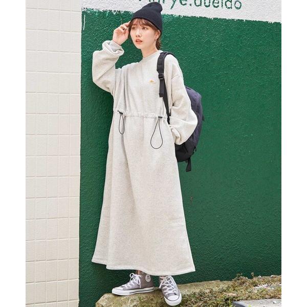 「FREAK&apos;S STORE」 「KELTY」長袖ワンピース フリ- ライトグレー レディース