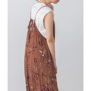 「lil nina」 キャミソールワンピース FREE ベージュ レディース