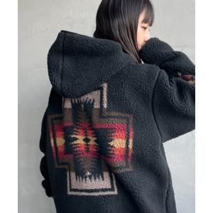 コート アウター 「PENDLETON/ペンドルトン」 ネイティブ柄 ボアフリース ジップフードジャケット レディース メンズ