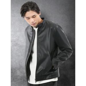 革ジャン ライダース 「合成皮革 ライトアウター」タカキュー シングル スタンドライダース メンズ