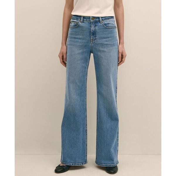 ジーンズ デニム デニムパンツ ストレッチコットン　フレアレッグ　デニムパンツ レディース