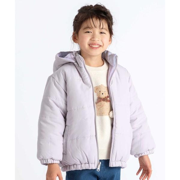 ダウン アウター 無地プリント柄リバーシブルコート(80~130cm) キッズ 子供服 男の子 女の...