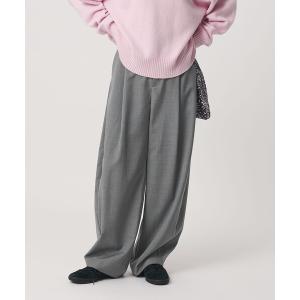 パンツ 毛ポリエステル カーブパンツ ウォッシャブル レディース