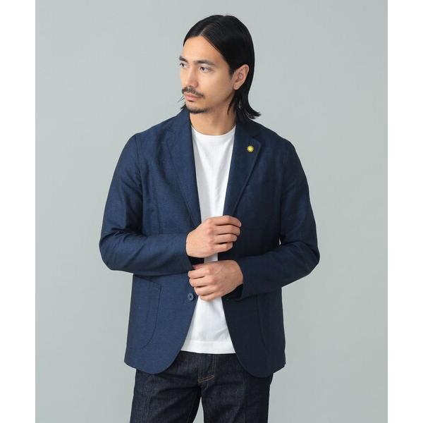 コート ジャケット 「別注」GIANNETTO / コットンリネン ネイビージャケット メンズ