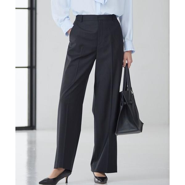 スラックス パンツ ファインネスウール ワイド パンツ レディース